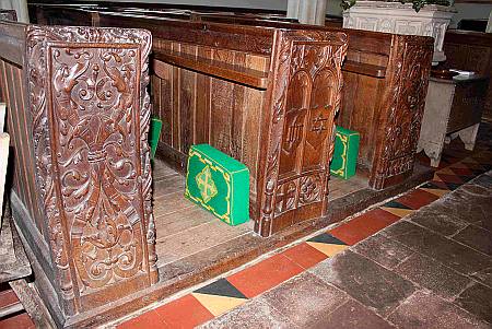 Stockleigh Pomeroy - Bench End Carvings